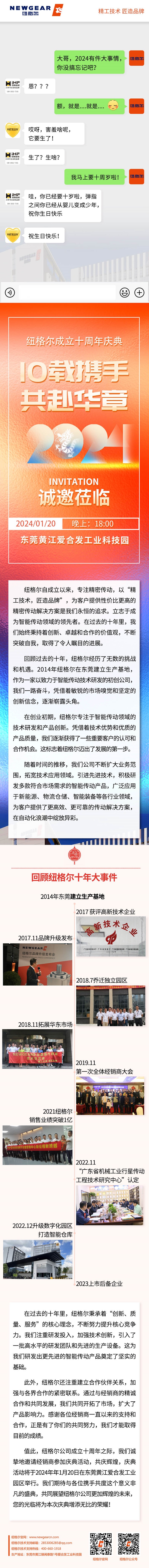 紐格爾：邀請您參加十周年慶典，1月20日不見不散！
