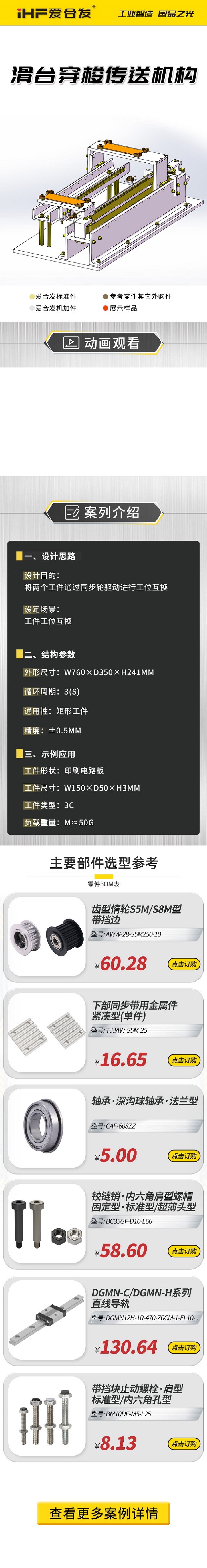 案例剖析：愛合發(fā)滑臺穿梭傳動機構！